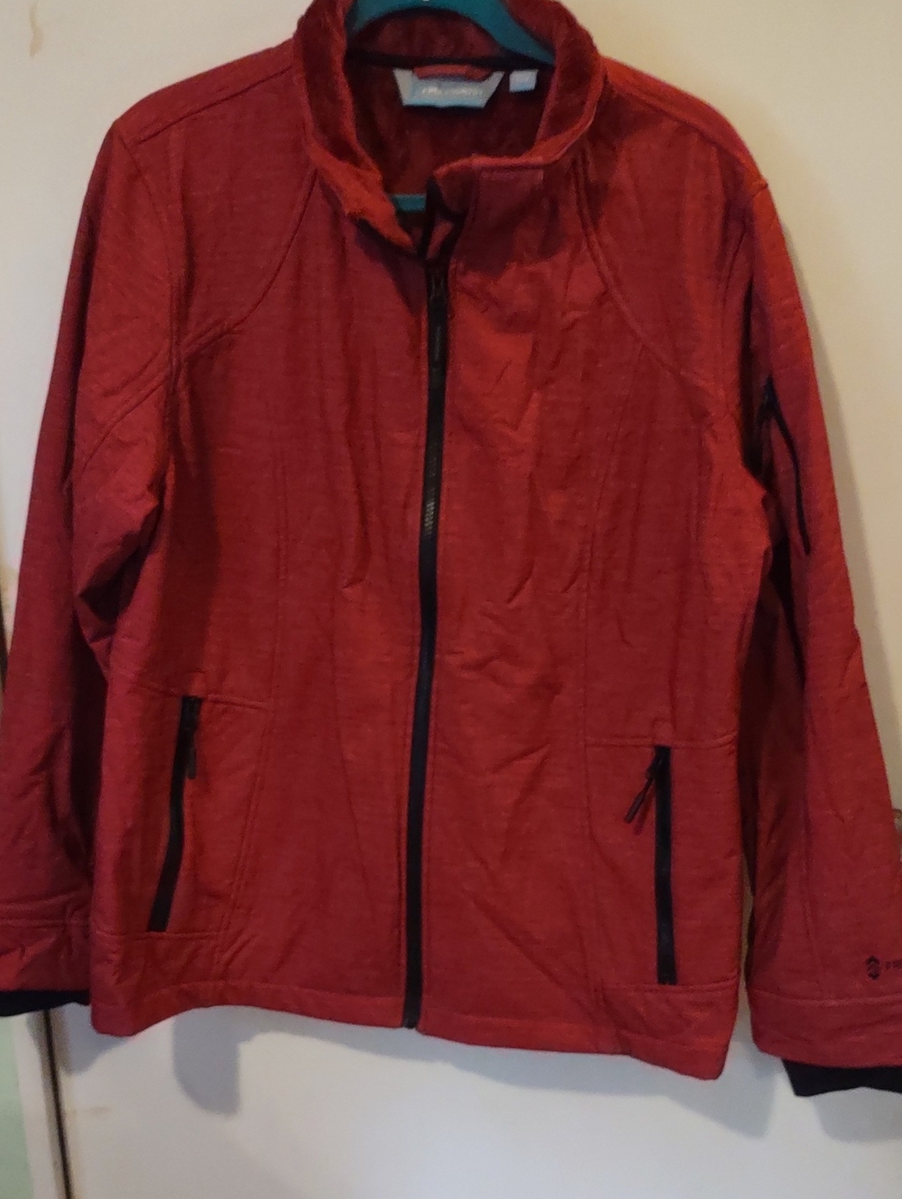 Free Country Red Utility Jacket with Black Zippers